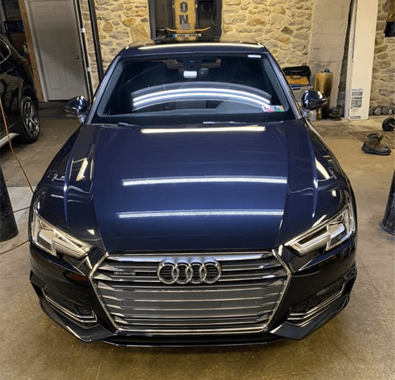 Blue Audi Car